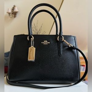NWT✨Coach Black Leather Surrey Carryall